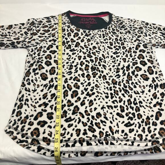 PJ Salvage Cheetah Print Vintage Velour Waffle Pajama Set Women’s Size XL - Picture 4 of 13